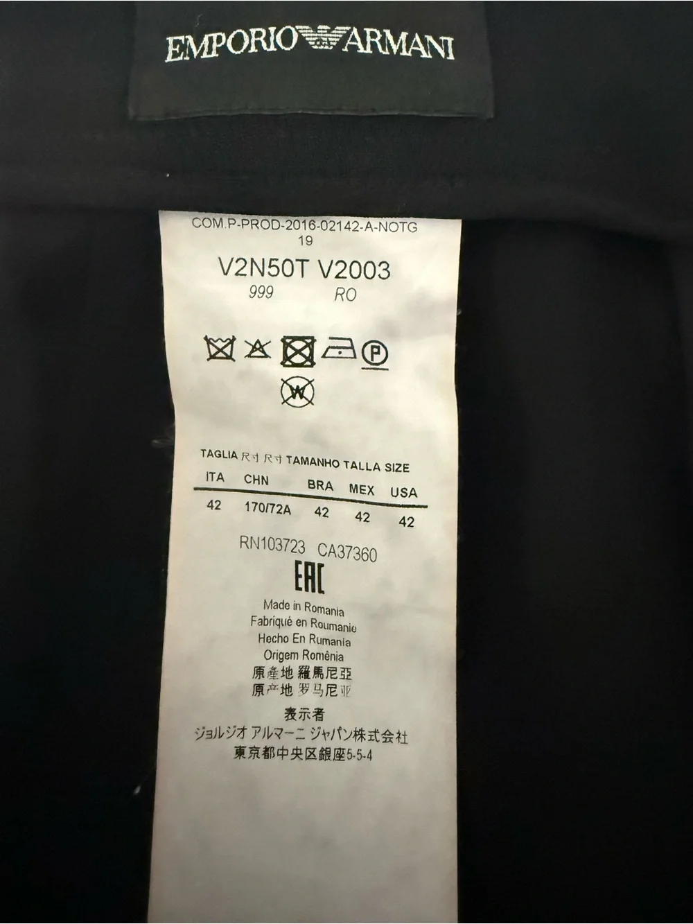 EMPORIO ARMANI BLACK A-LINE SKIRT IT 42 / US 6